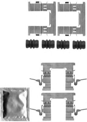 HELLA PAGID 8dz355205211 -  Комплектующие, колодки дискового тормоза